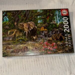 Educa 2000 Piece Wildlife Puzzle African Jungle NEW Sealed Dented Box